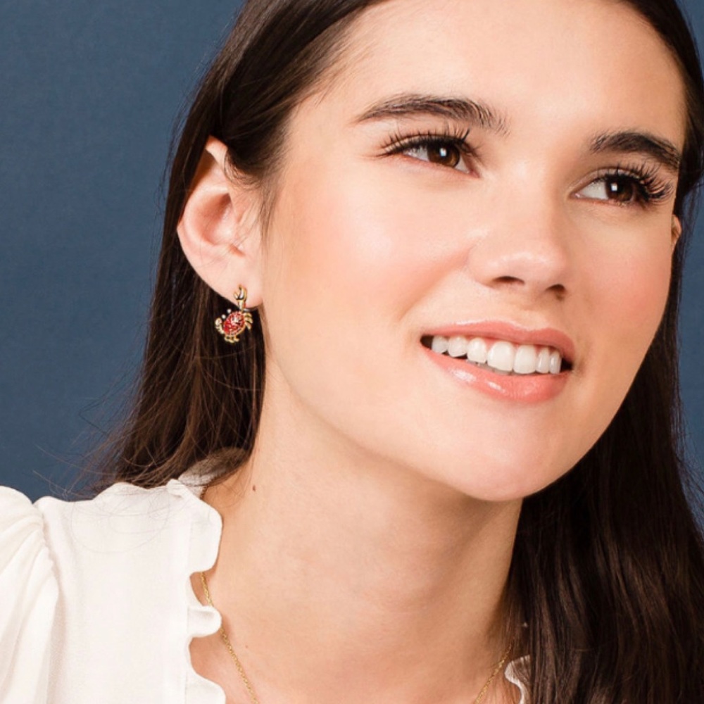 🆕 🦀 Kate Spade ♠️ New York Shore Thing Crab Earrings NWT New! - Picture 8 of 12